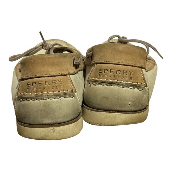 Sperry Top Sider Billfish 3 Eye Boat Shoes Men's Size 13M Tan Leather Slip On - Picture 5 of 8